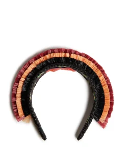 Halo HeadbandSolid Black in Raffia Crochet