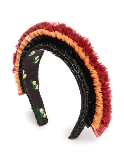 Halo HeadbandSolid Black in Raffia Crochet