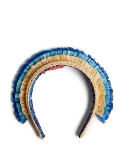 Halo HeadbandSolid Light Beige in Raffia Crochet