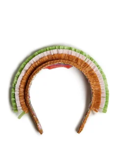 Halo HeadbandSolid Ocher in Raffia Crochet