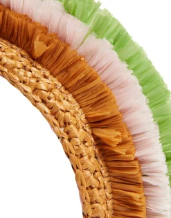 Halo HeadbandSolid Ocher in Raffia Crochet