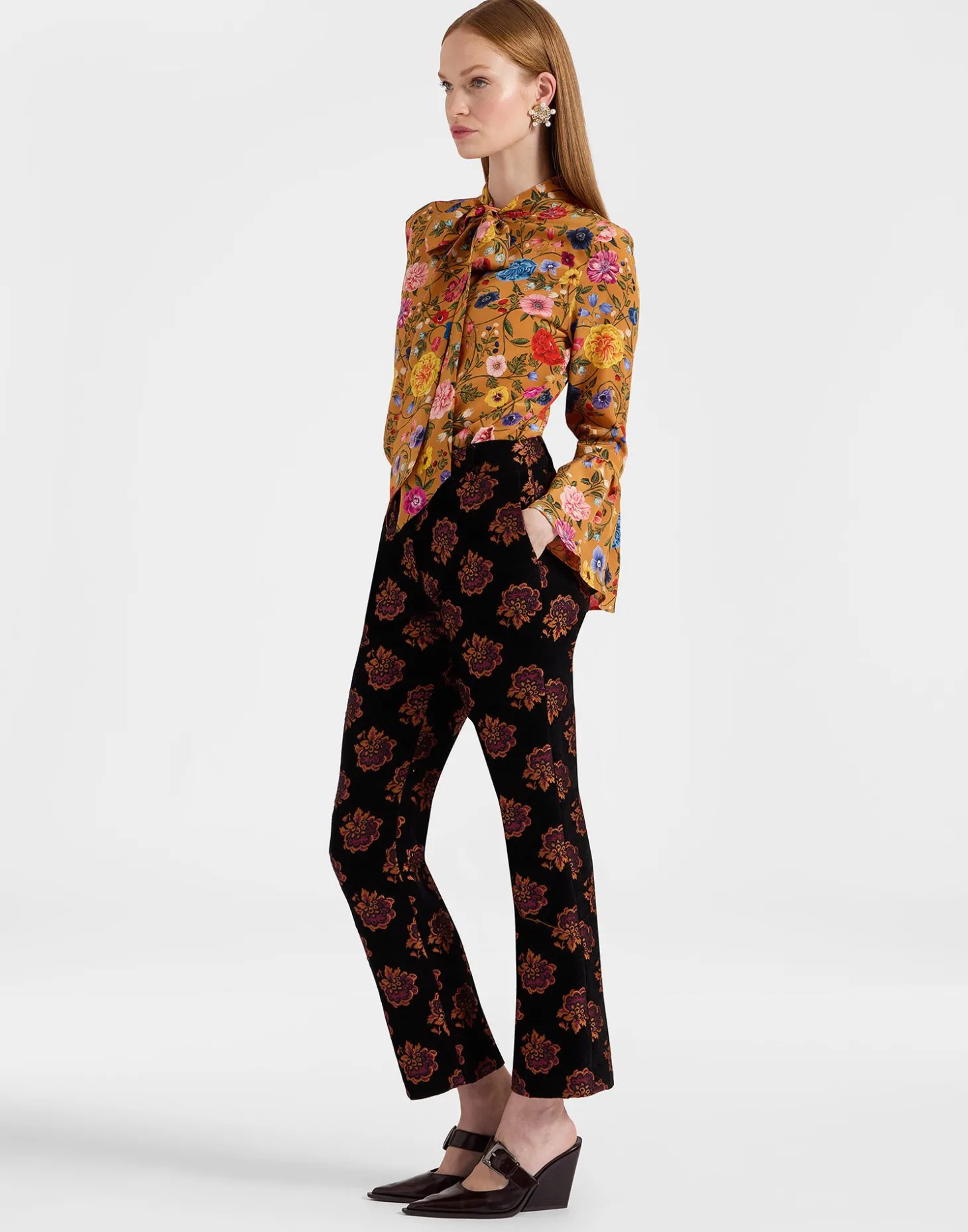 Happy Wrist TopBotticelli Rust in Crepe De Chine Silk