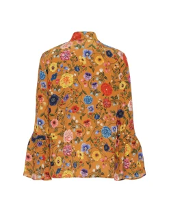 Happy Wrist TopBotticelli Rust in Crepe De Chine Silk