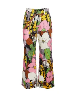 Hendrix PantsBig Flower in Shot Cotton