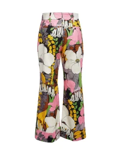 Hendrix PantsBig Flower in Shot Cotton