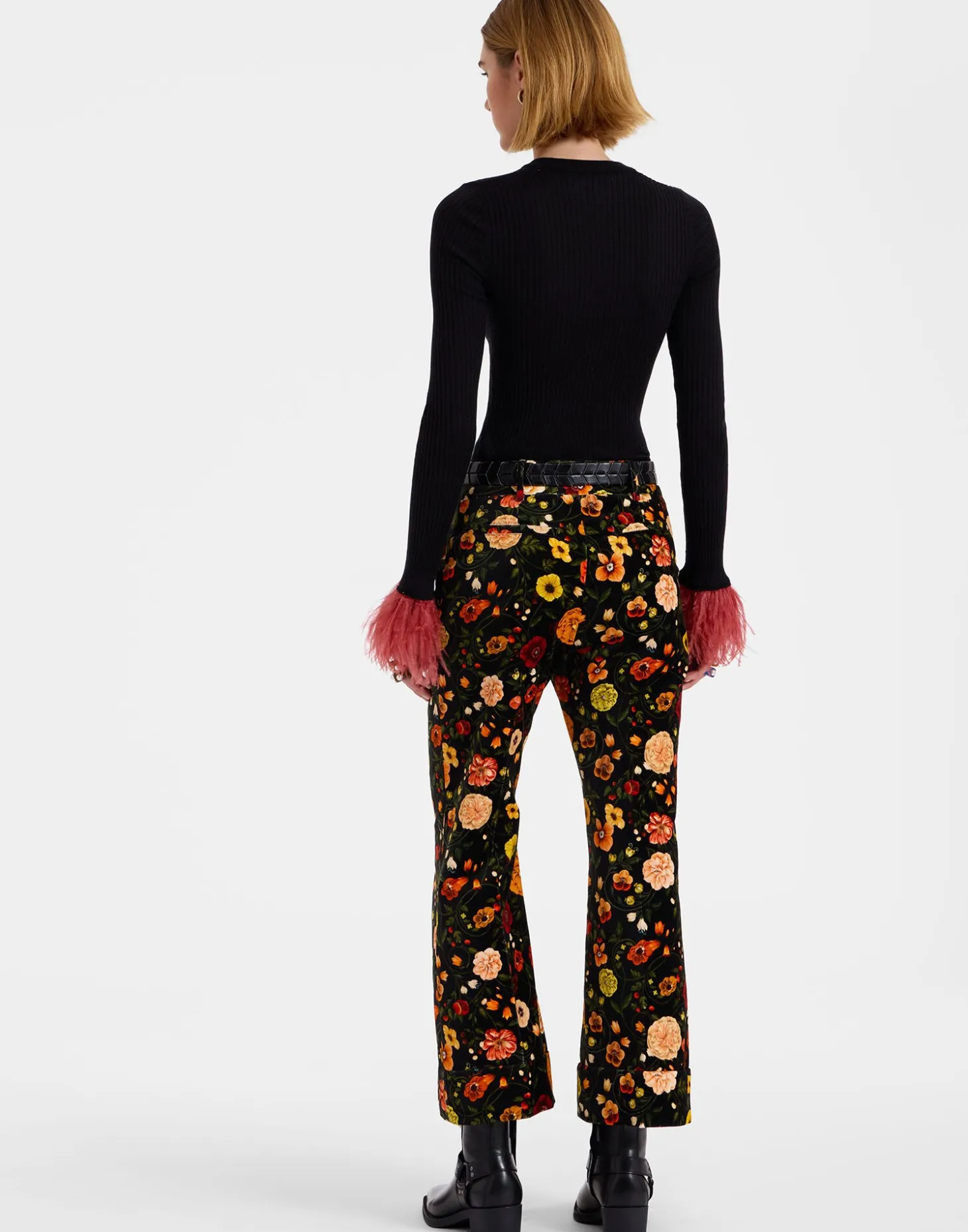 Hendrix PantsBotticelli Black in Cotton Velvet
