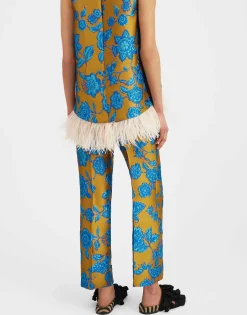 Hendrix PantsHottie Turquoise in Jacquard