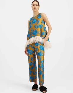 Hendrix PantsHottie Turquoise in Jacquard