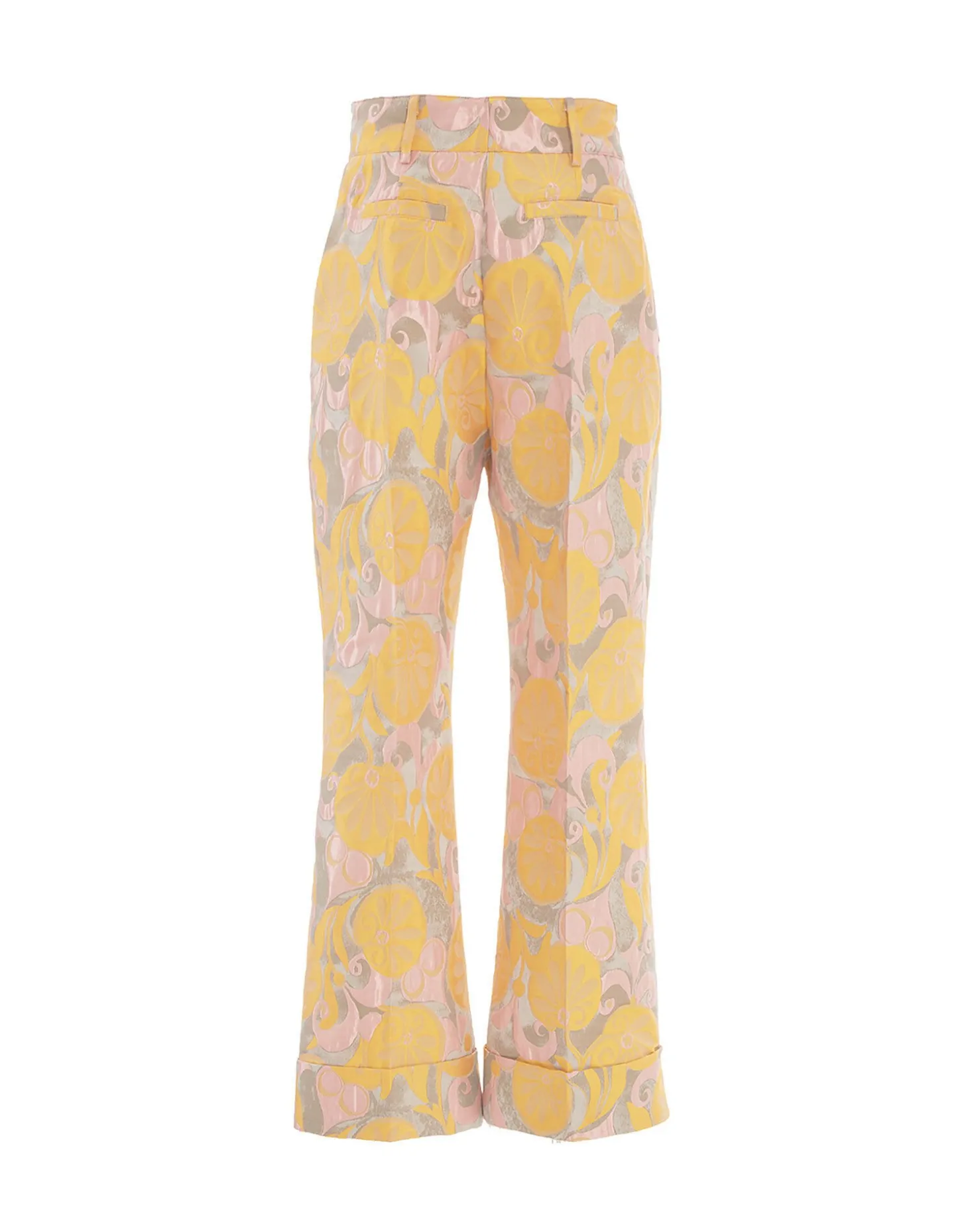 Hendrix PantsMoonflower Yellow in Jacquard