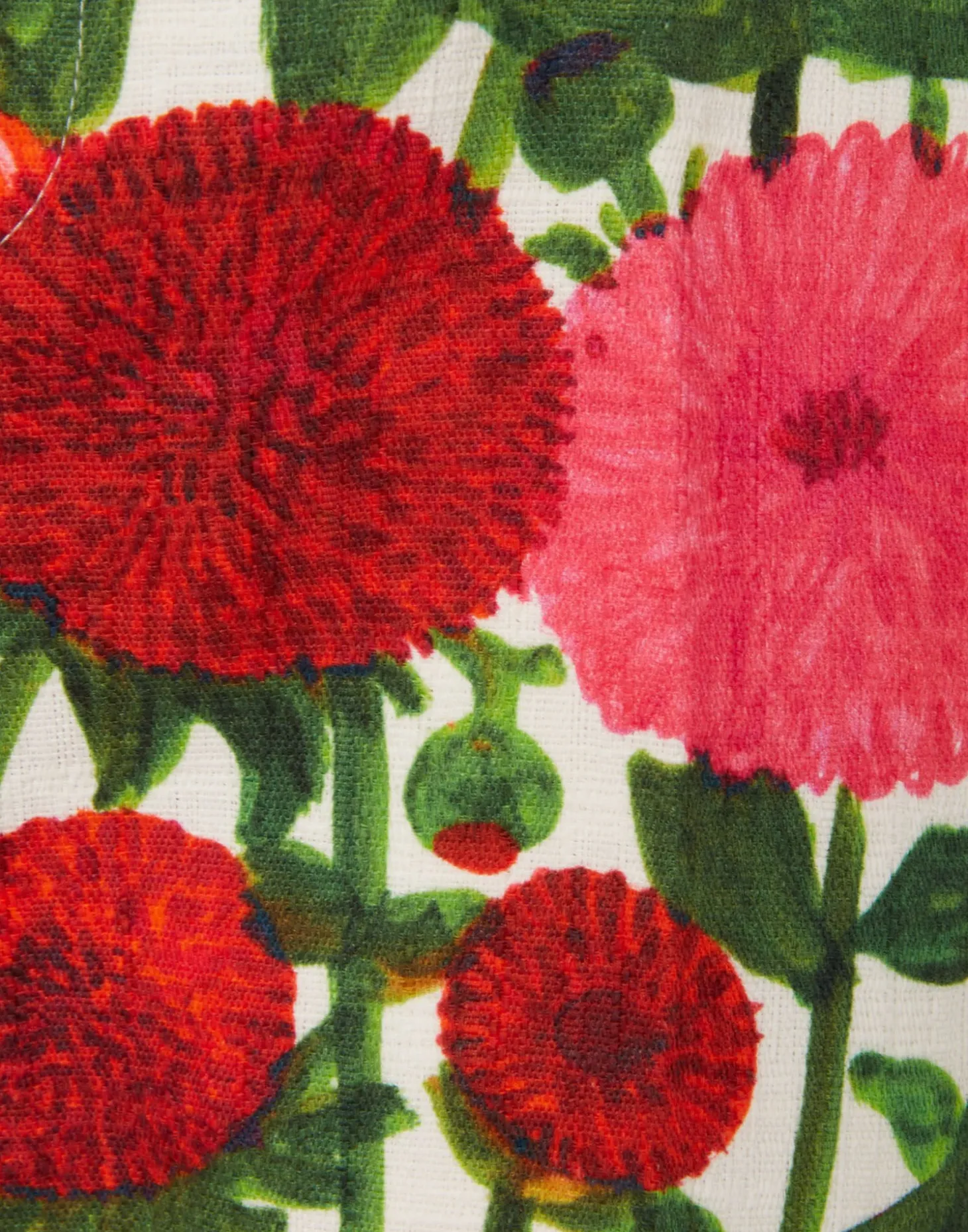 Hendrix PantsPink Dahlias in Shot Cotton