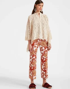 Hendrix PantsReef White in Shot Cotton