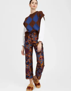 Hendrix PantsSelva Brown in Jacquard