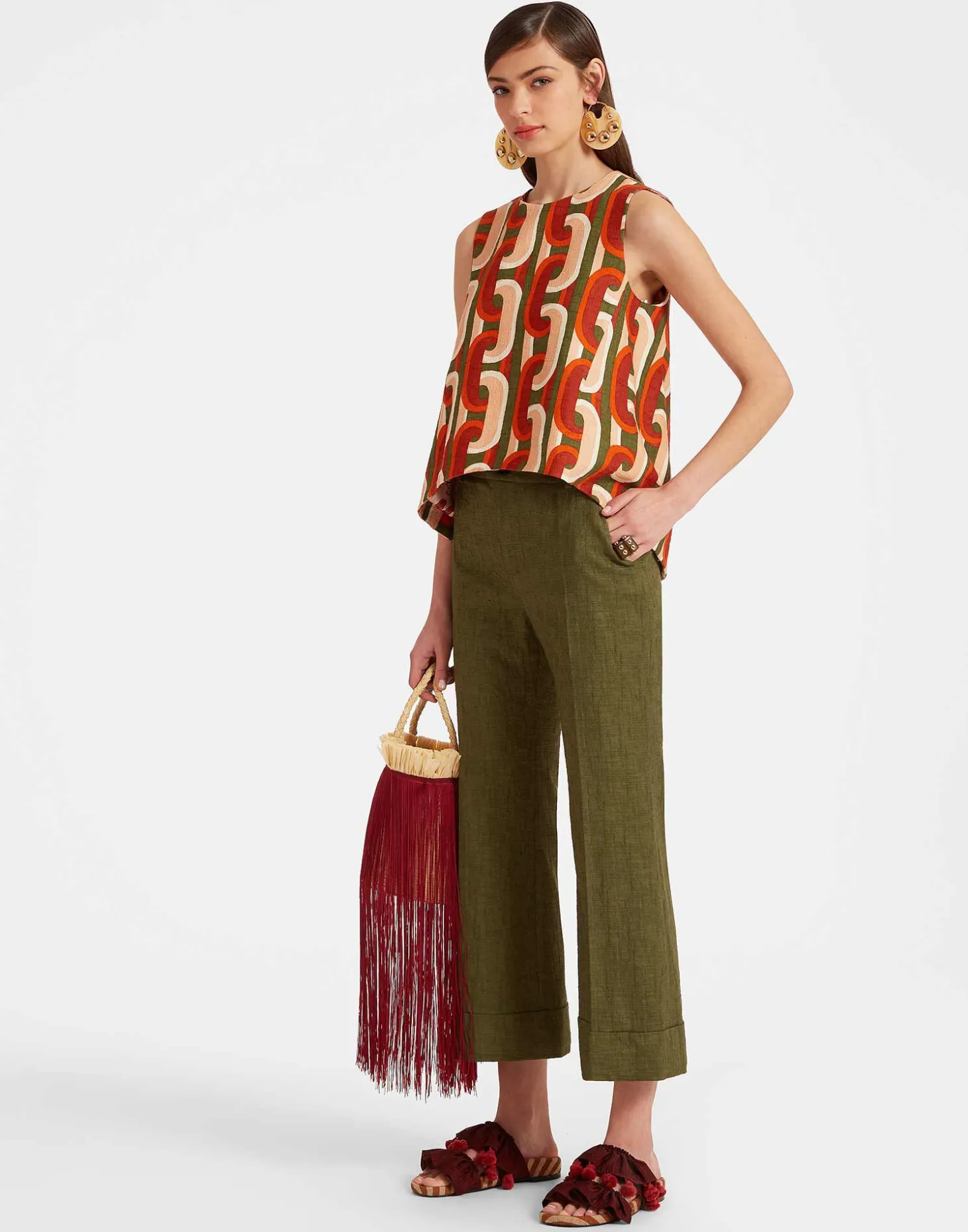 Hendrix PantsSolid Camouflage in Shot Cotton