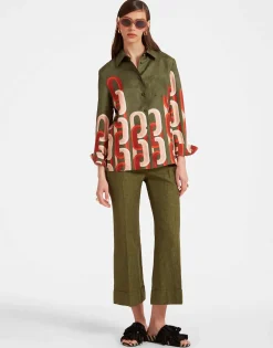 Hendrix PantsSolid Camouflage in Shot Cotton