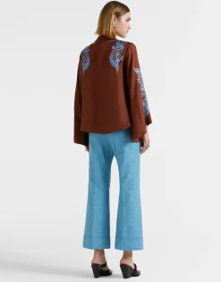 Hendrix PantsSolid Light Blue in Shot Cotton