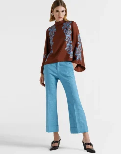 Hendrix PantsSolid Light Blue in Shot Cotton