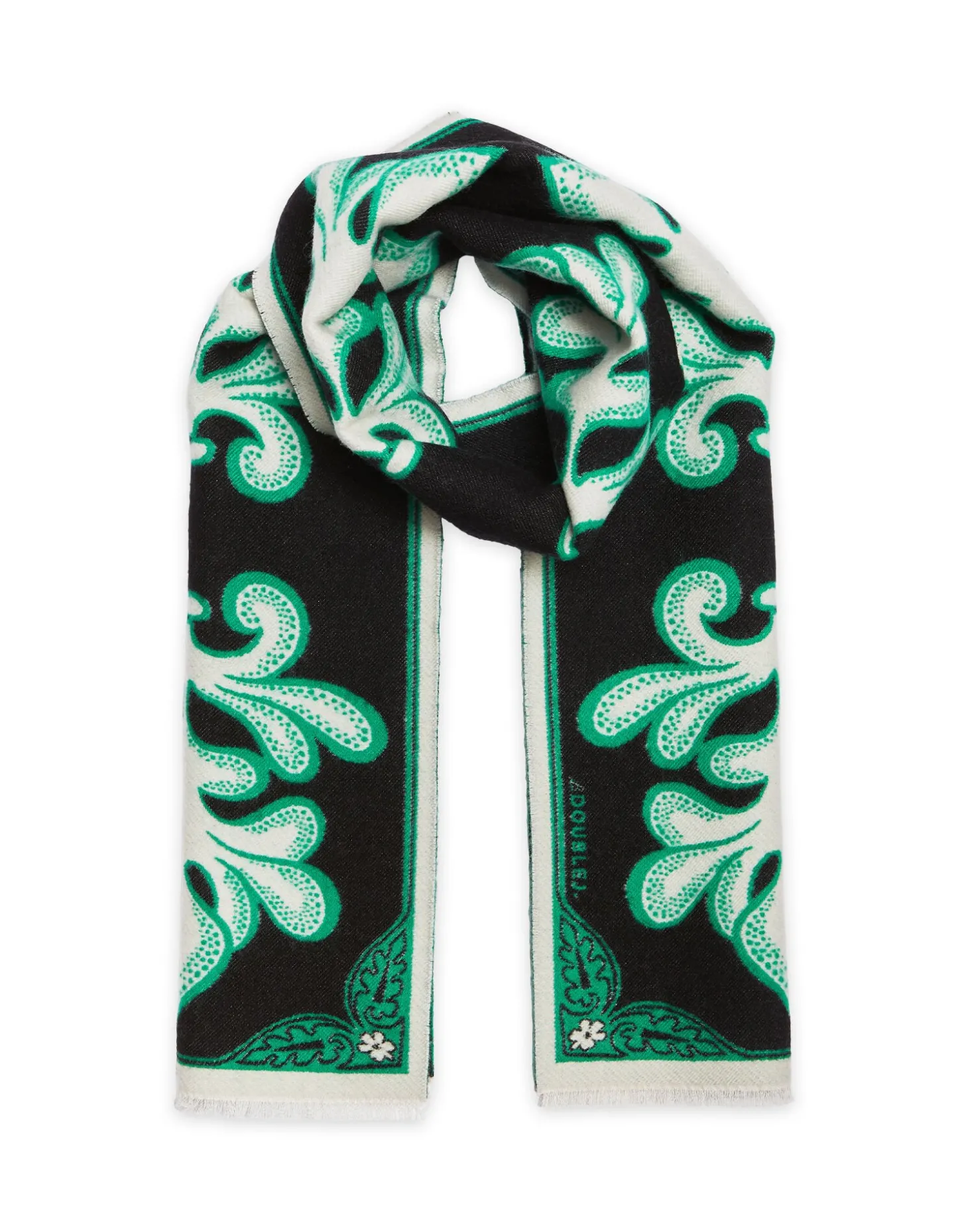 Herald ScarfHerald Black in Wool Silk