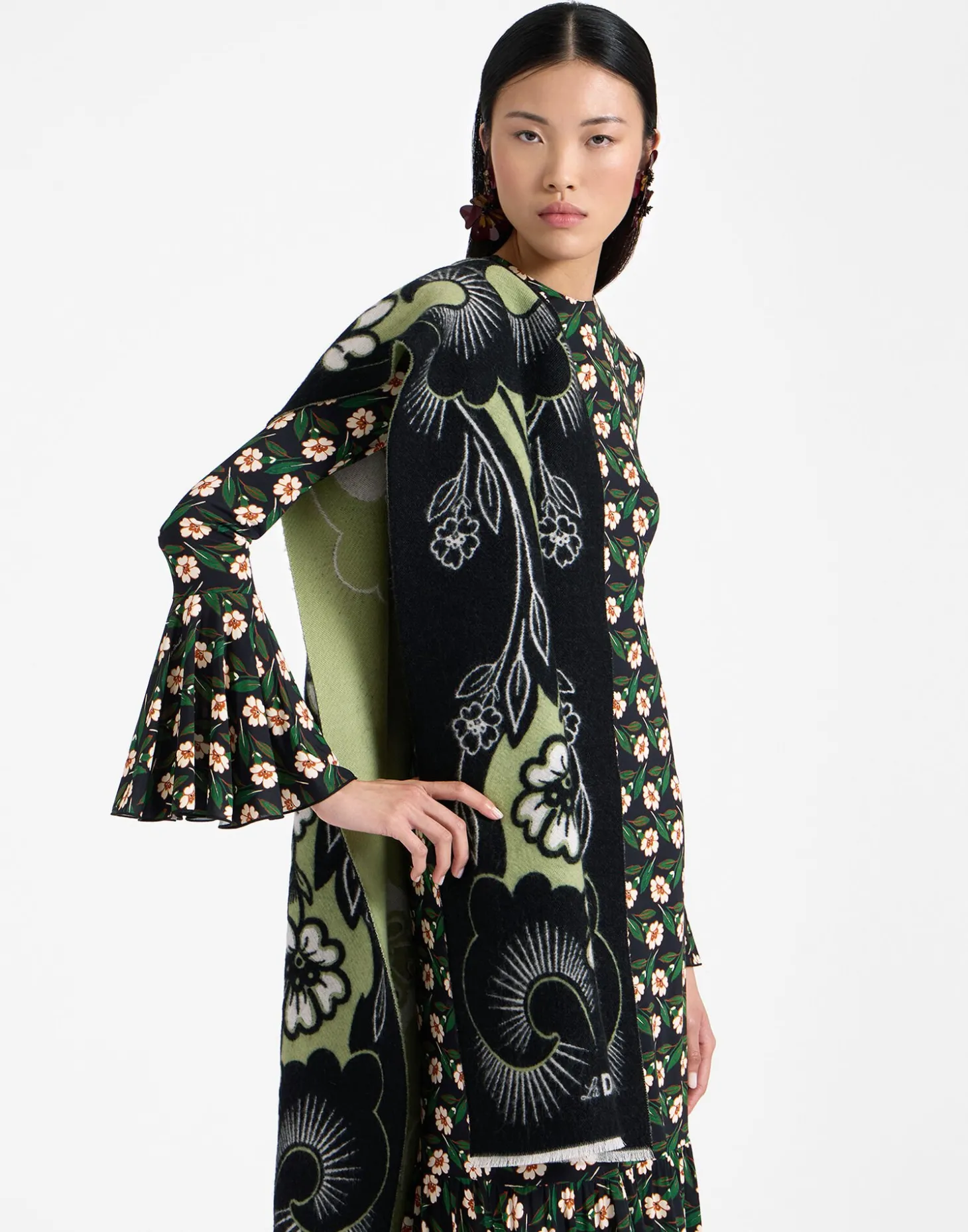 Herald ScarfMayfair Black in Wool Silk