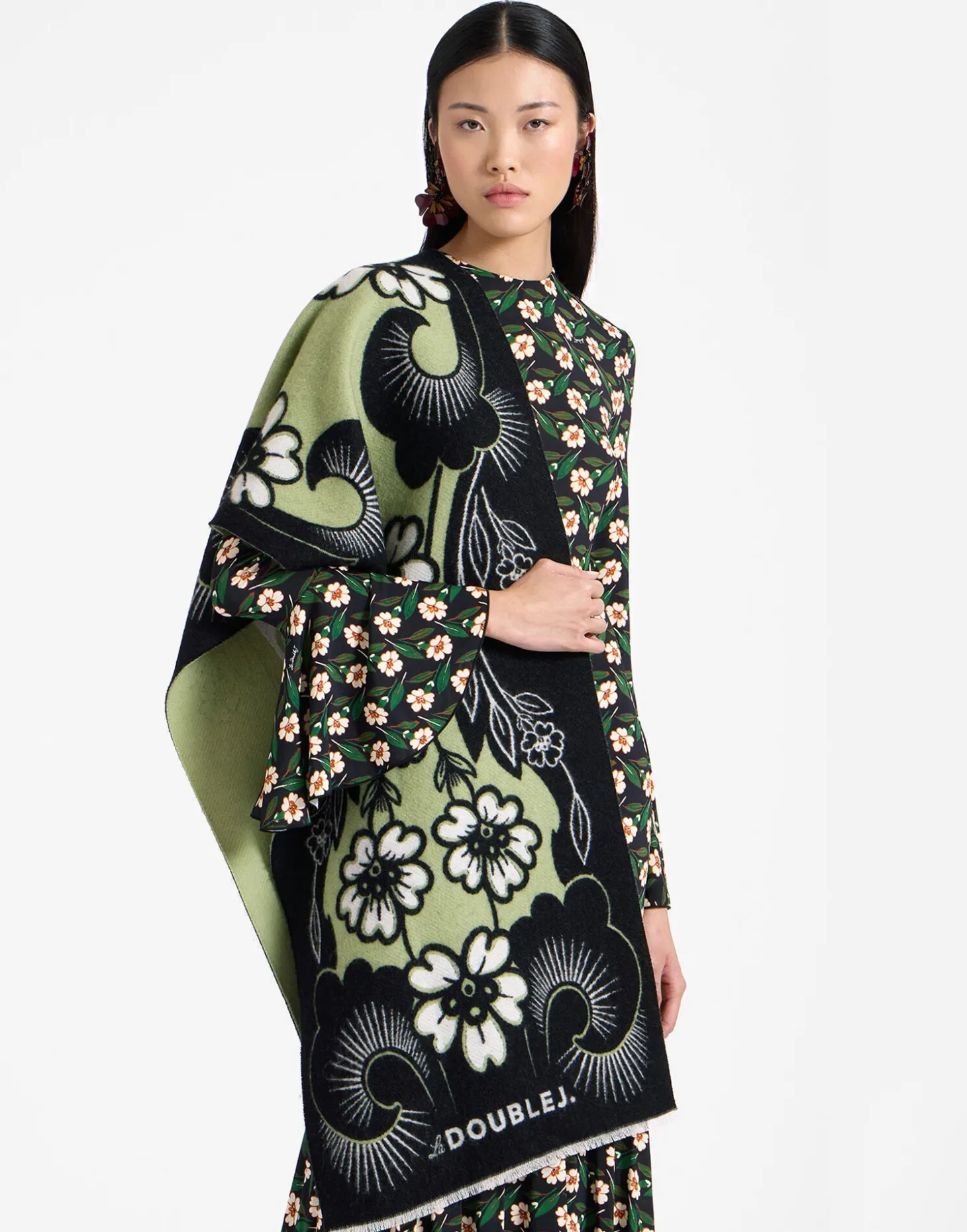 Herald ScarfMayfair Black in Wool Silk