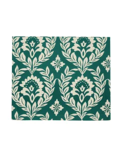 Herringbone Placemat Set of 2Green Garland in Cotton Chevron