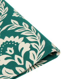 Herringbone Placemat Set of 2Green Garland in Cotton Chevron