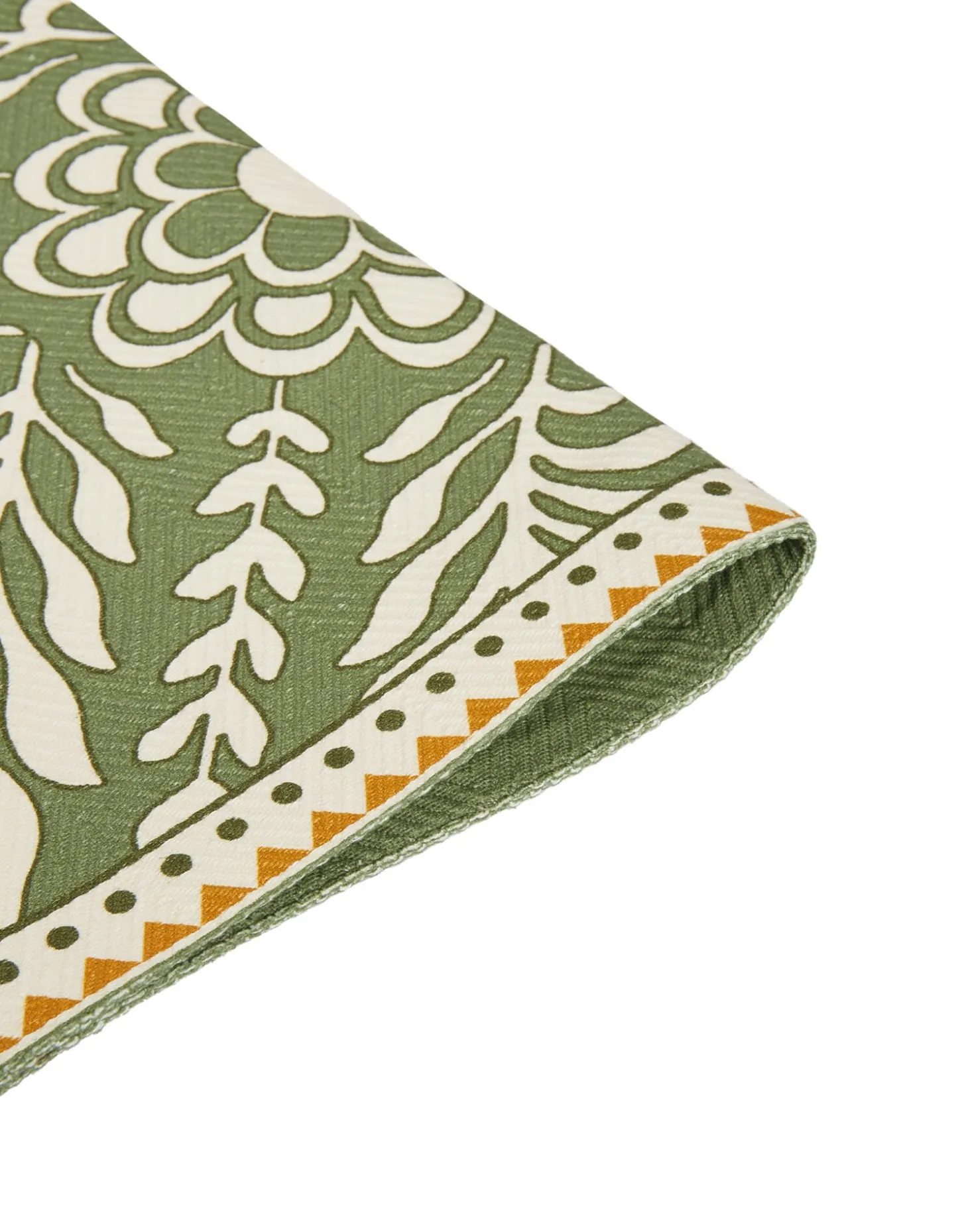 Herringbone Placemats Set Of 2Tudor Light Green in Cotton Chevron