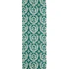 Herringbone RunnerGreen Garland in Cotton Chevron