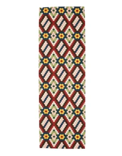 Herringbone RunnerHoneycomb Tiles in Cotton Chevron