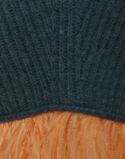 High Kick SweaterBlue in Wool With Feathers