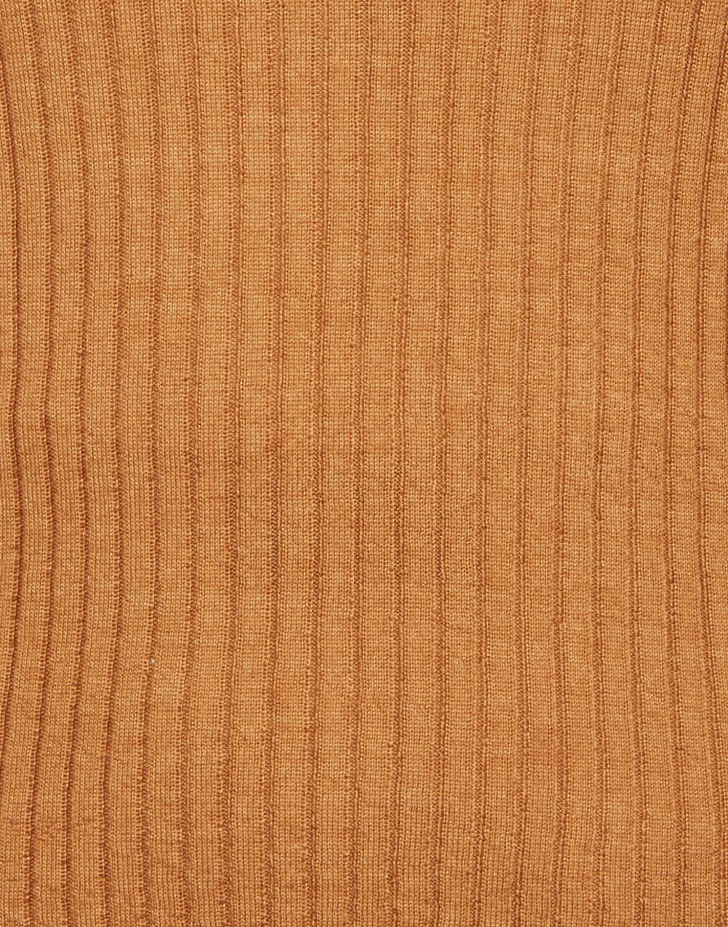 High Kick TopCamel in Ribbed Silk Cashmere With Feathers