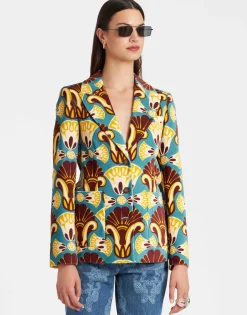 24/7 JacketDendera Light Blue in Cotton Velvet