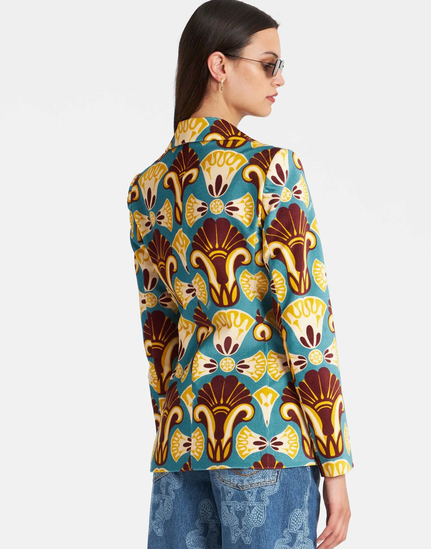 24/7 JacketDendera Light Blue in Cotton Velvet