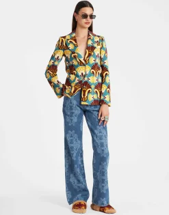 24/7 JacketDendera Light Blue in Cotton Velvet