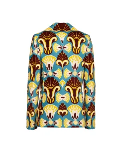 24/7 JacketDendera Light Blue in Cotton Velvet