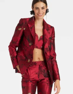 24/7 JacketRuby Red in Jacquard