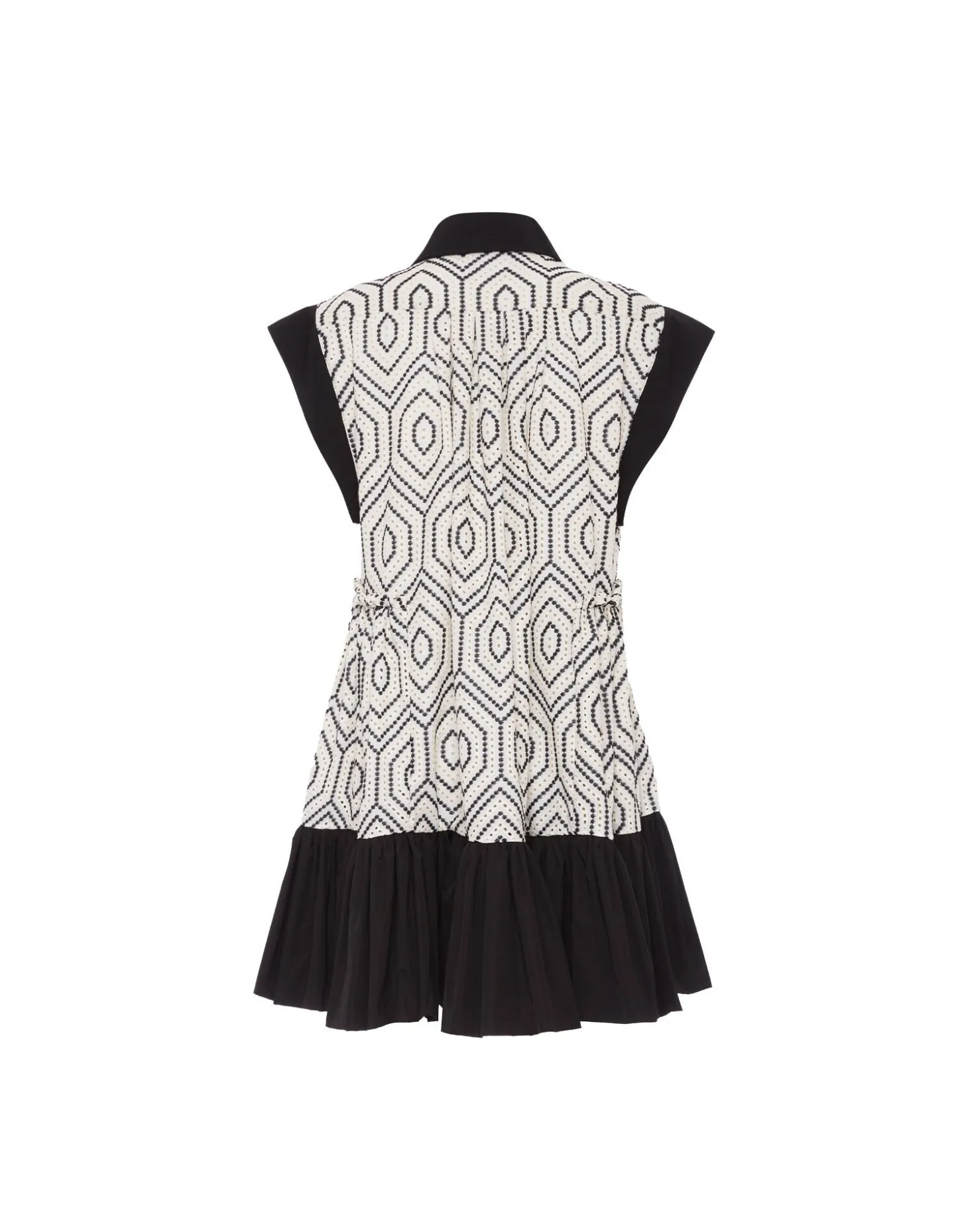 Jackie Mini DressSolid Ivory in Cotton Sangallo