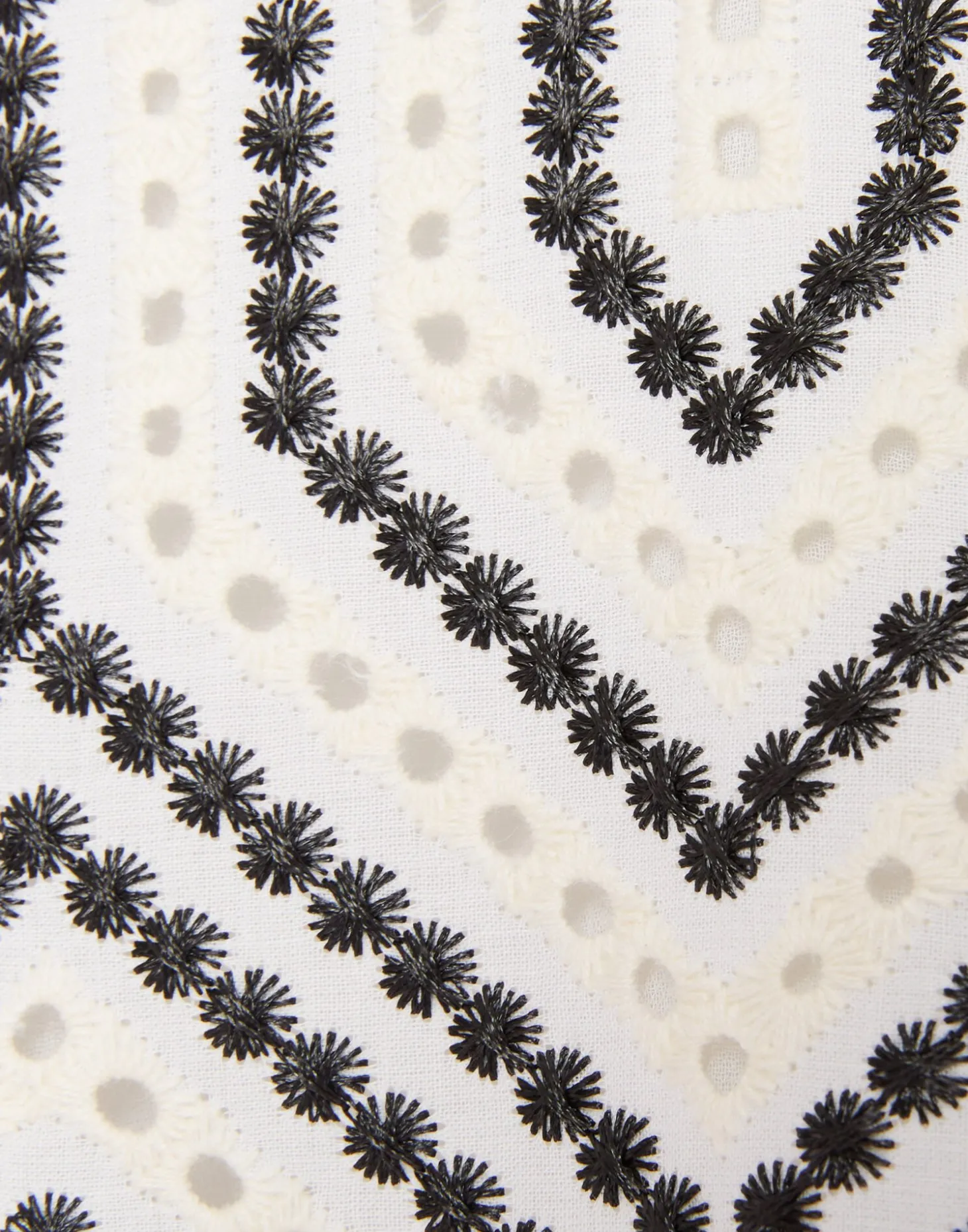 Jackie Mini DressSolid Ivory in Cotton Sangallo