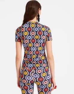 Jazzercize T-ShirtWhitsun Mini Blue in Skinny Jersey