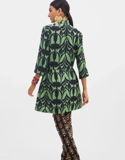 Juliet DressPapyrus Green in Sabl&eacute; Satin