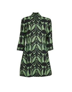 Juliet DressPapyrus Green in Sabl&eacute; Satin