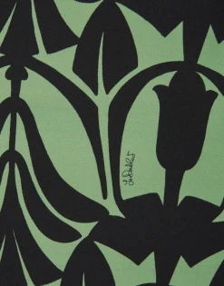 Juliet DressPapyrus Green in Sabl&eacute; Satin