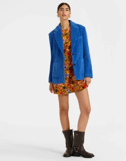 Kelly JacketSolid Light Blue in Velvet Corduroy