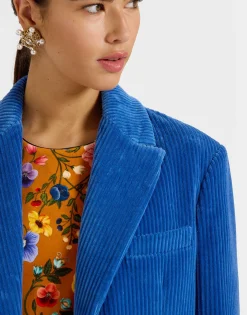 Kelly JacketSolid Light Blue in Velvet Corduroy