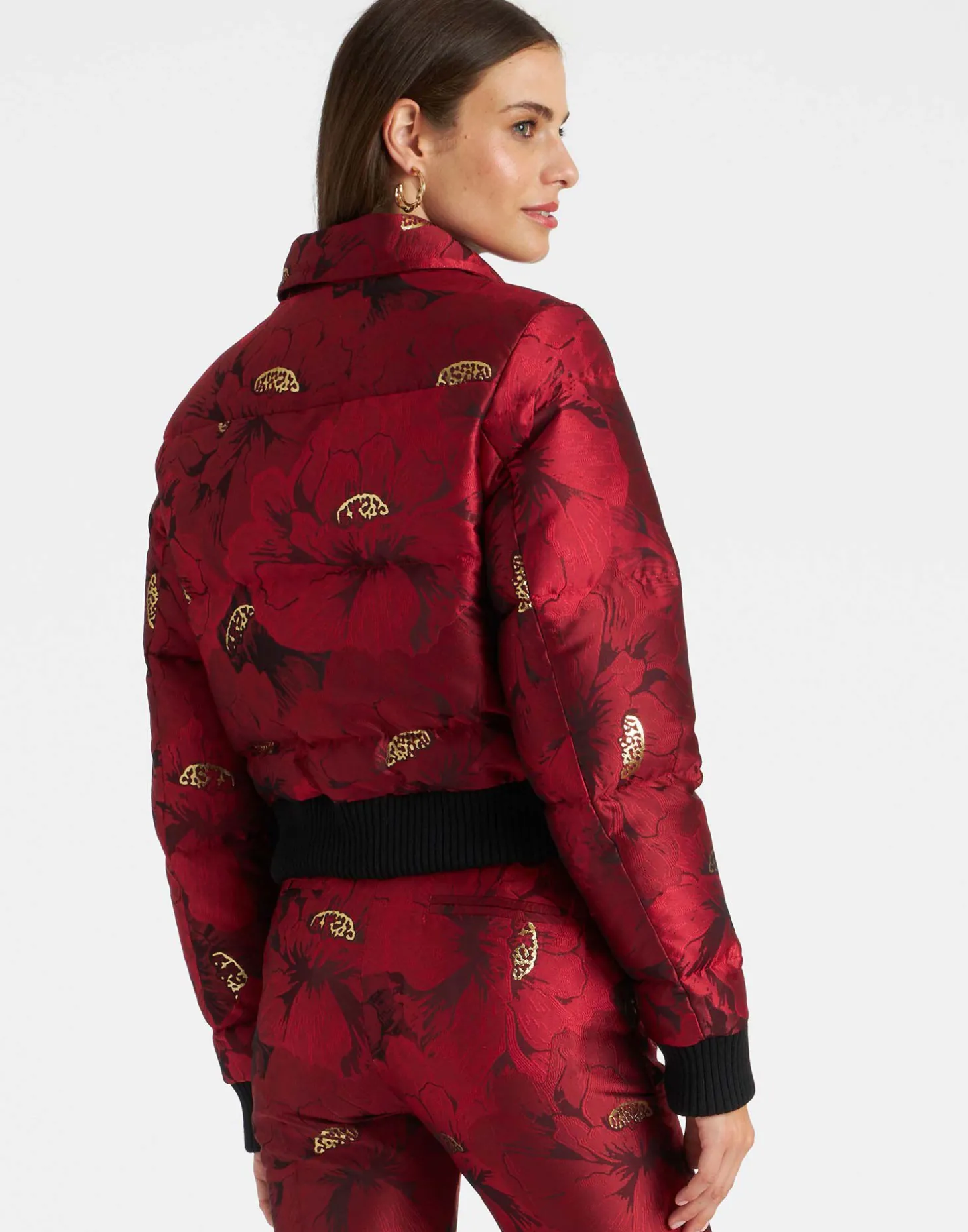 La Comasca Puffer BomberRuby Red in Jacquard
