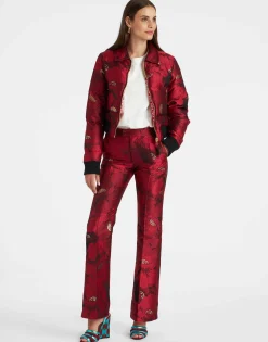La Comasca Puffer BomberRuby Red in Jacquard
