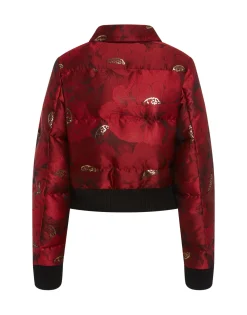 La Comasca Puffer BomberRuby Red in Jacquard