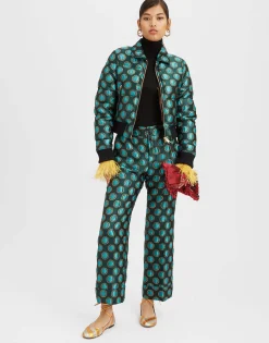 La Comasca Puffer BomberWinter Sun Emerald in Jacquard