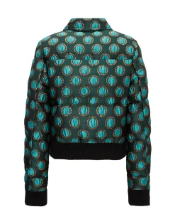 La Comasca Puffer BomberWinter Sun Emerald in Jacquard