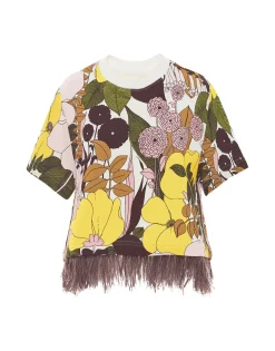 La Scala TeeBig Flower Rose in Jersey