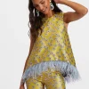 La Scala Top (With Feathers)Margarita in Jacquard